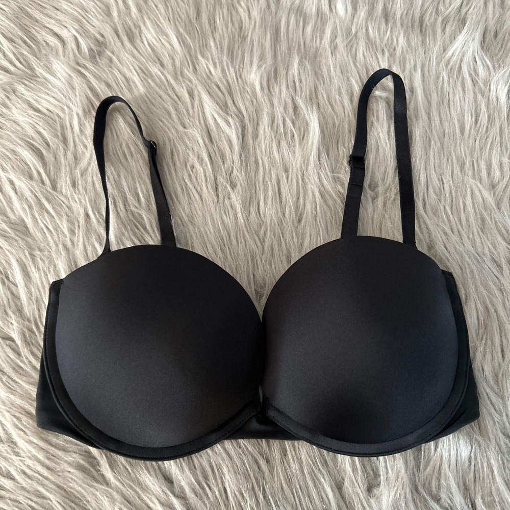 Soma Ravishing Push Up Multiway Bra Womens Size 32C Black Padded Strapless